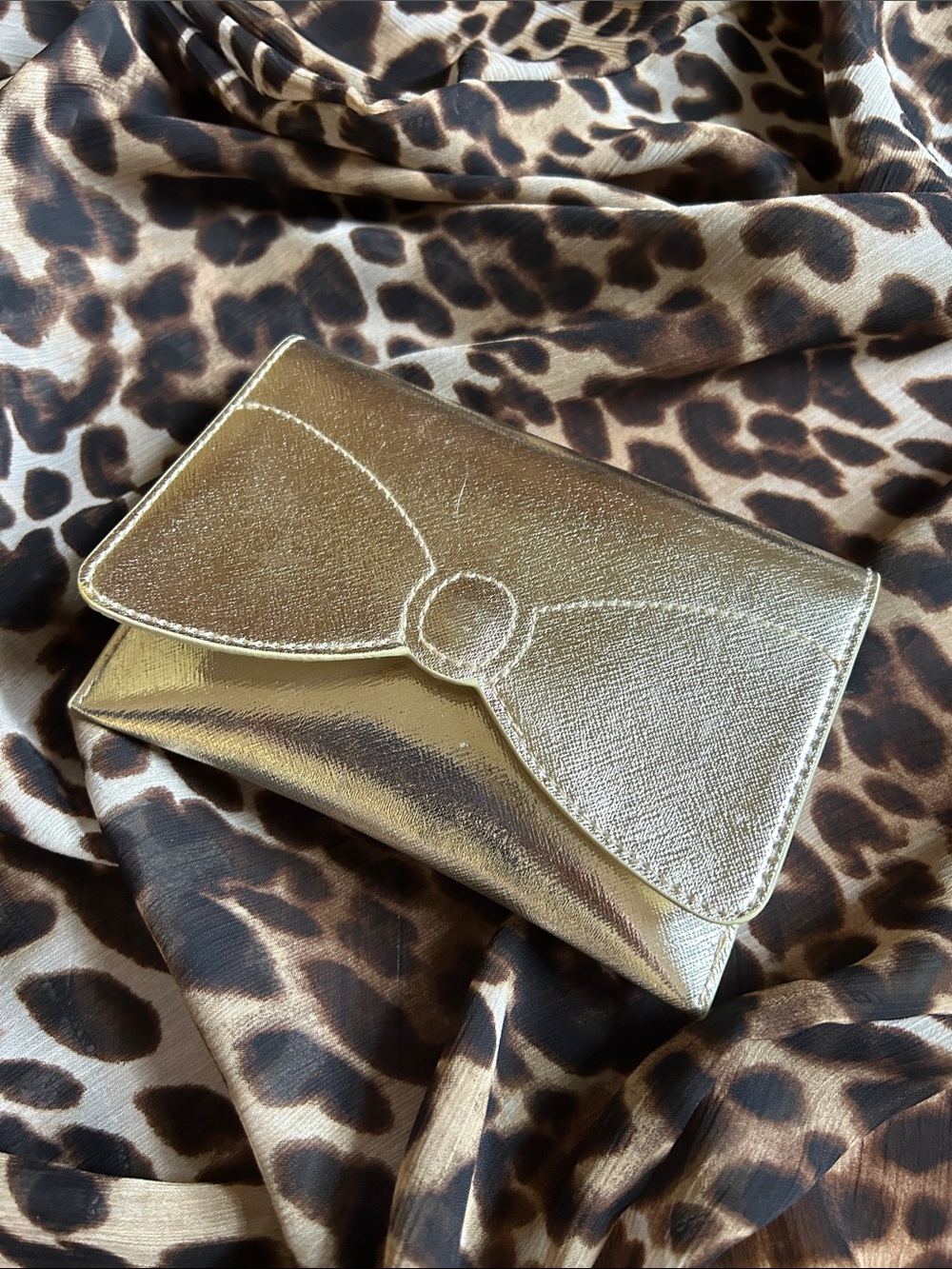 Gold Metallic Clutch